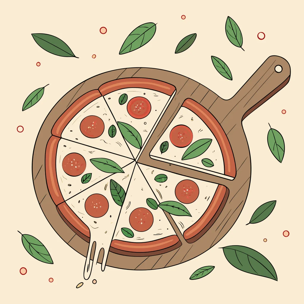Recraft V3, food photography prompt, style family vector_illustration